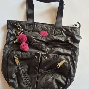 Juicy Couture Black Tote with Pink Charm